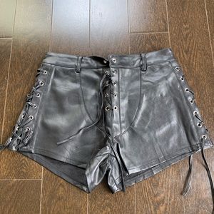 LF Seek Faux Leather Shorts